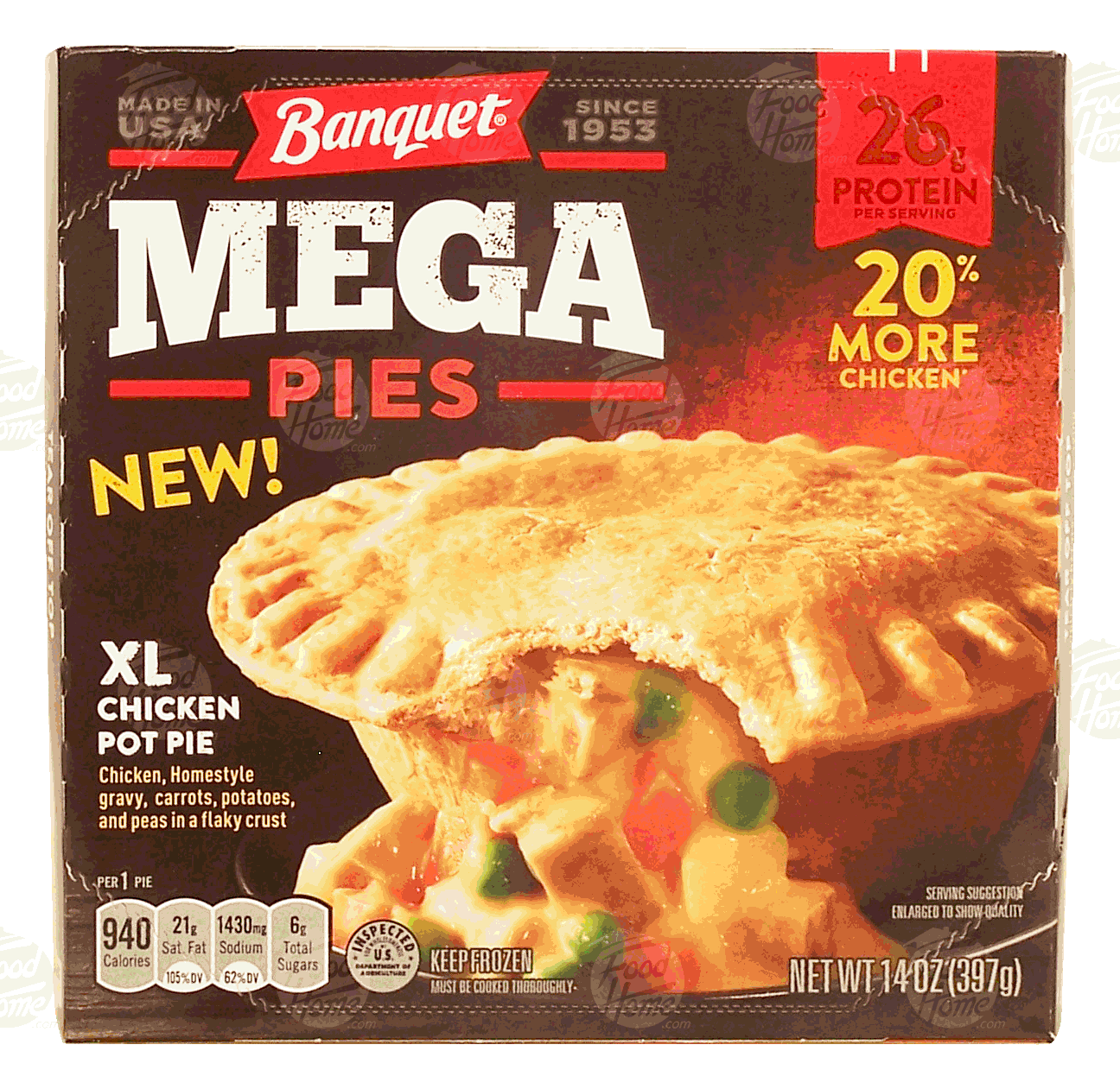 Banquet Mega Pies XL chicken pot pie Full-Size Picture